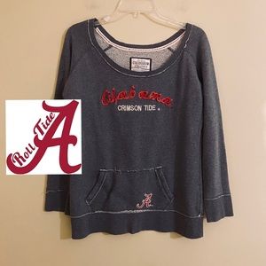 Alabama Crimson Tide Grey Sweatshirt with Front Pockets Size Large ROLL TIDE!🐘
